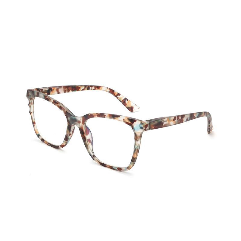 RETRO LARGE FRAME SPRING HINGE ANTI-BLUE LIGHT READING GLASSES