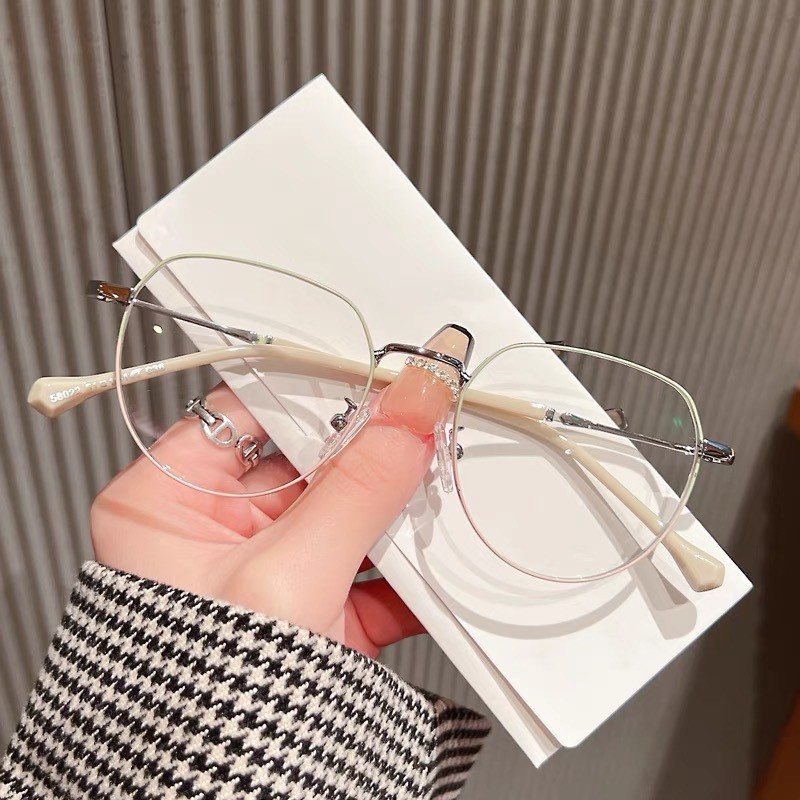 METAL ARTISTIC SQUARE-ROUND READING GLASSES