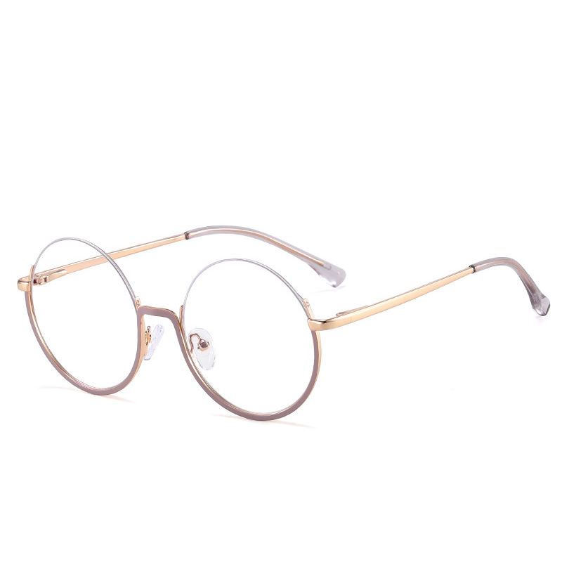  METAL ROUND HALF-FRAME READING GLASSES