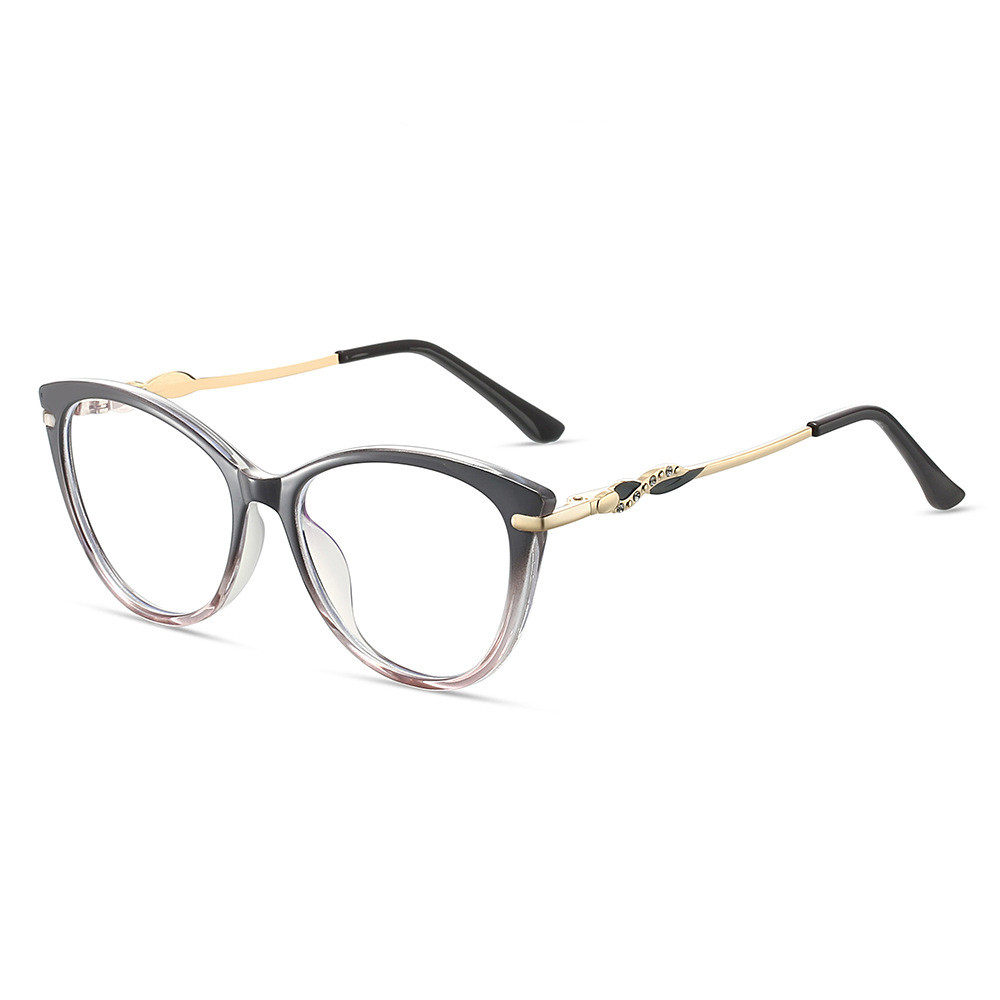  FASHIONABLE CAT-EYE SEMI-RIMLESS READING GLASSES