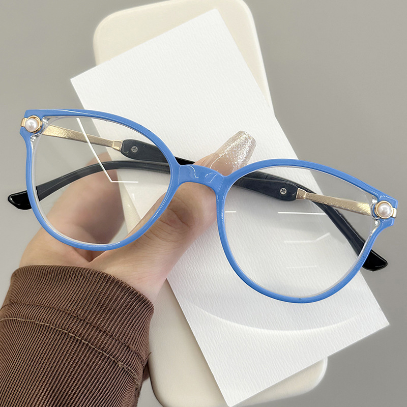 WOMEN'S FASHION PEARL BLUE LIGHT BLOCKING READING GLASSES