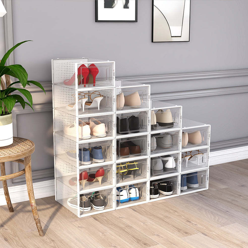 Shoe box with 6-8 boxes stackable