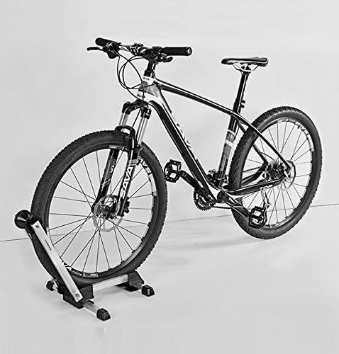 Sports Foldable Alloy Bicycle Storage Stand Bike Floor Parking Rack Wheel Holder Fit 20-29 inch Bikes Indoor Home Garage Using