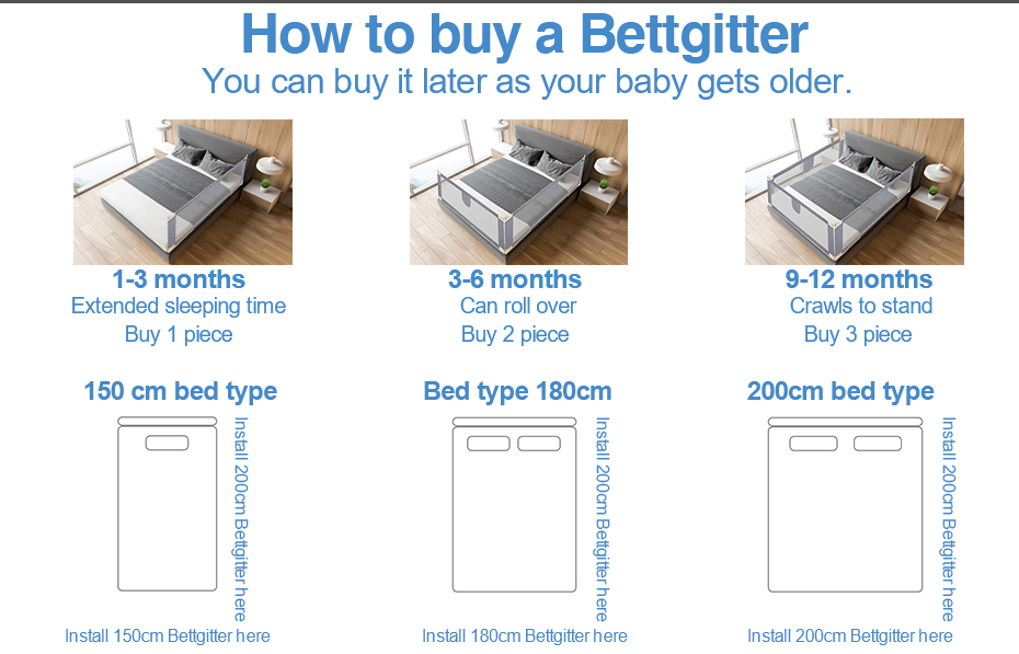 Baby Playpen Baby Guard Safety Assisting Rails Double Button Vertical Lift Bed Guardrail Crib Fence Anti-fall Child Protection Bed Baffle Heightening Anti-collision Anti-drop