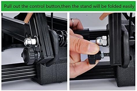 Sports Foldable Alloy Bicycle Storage Stand Bike Floor Parking Rack Wheel Holder Fit 20-29 inch Bikes Indoor Home Garage Using