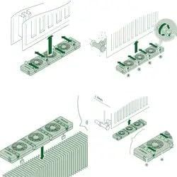 Heating fan Smart Booster Fan Long-lasting heating amplifier New Save heating costs Install under the radiator Free-standing (Single Set 1 fan)