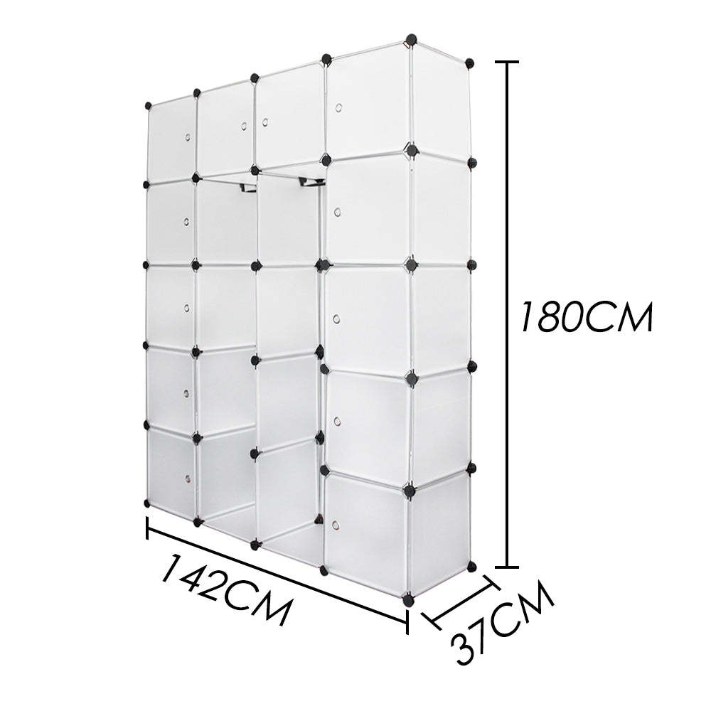 Shelving system wardrobe plug-in shelf with doors
