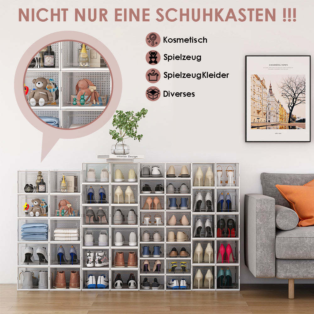 Shoe box with 6-8 boxes stackable