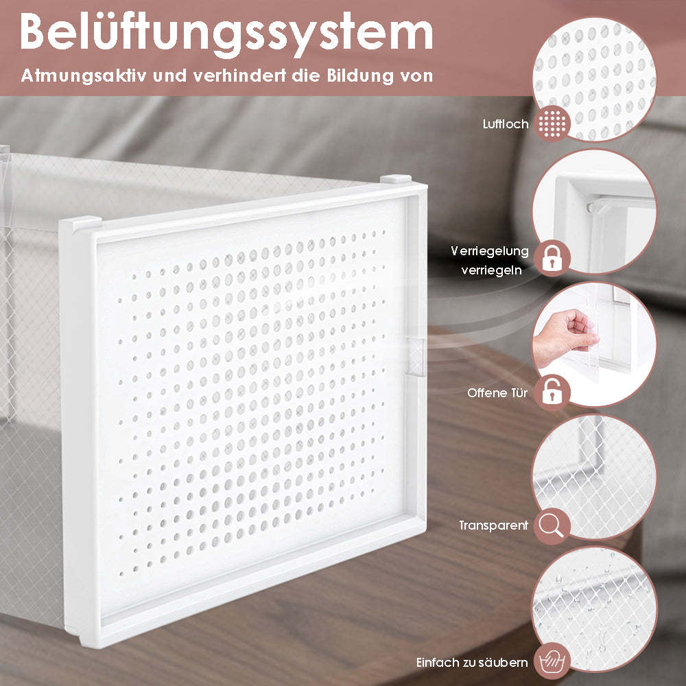 Shoe box with 6-8 boxes stackable