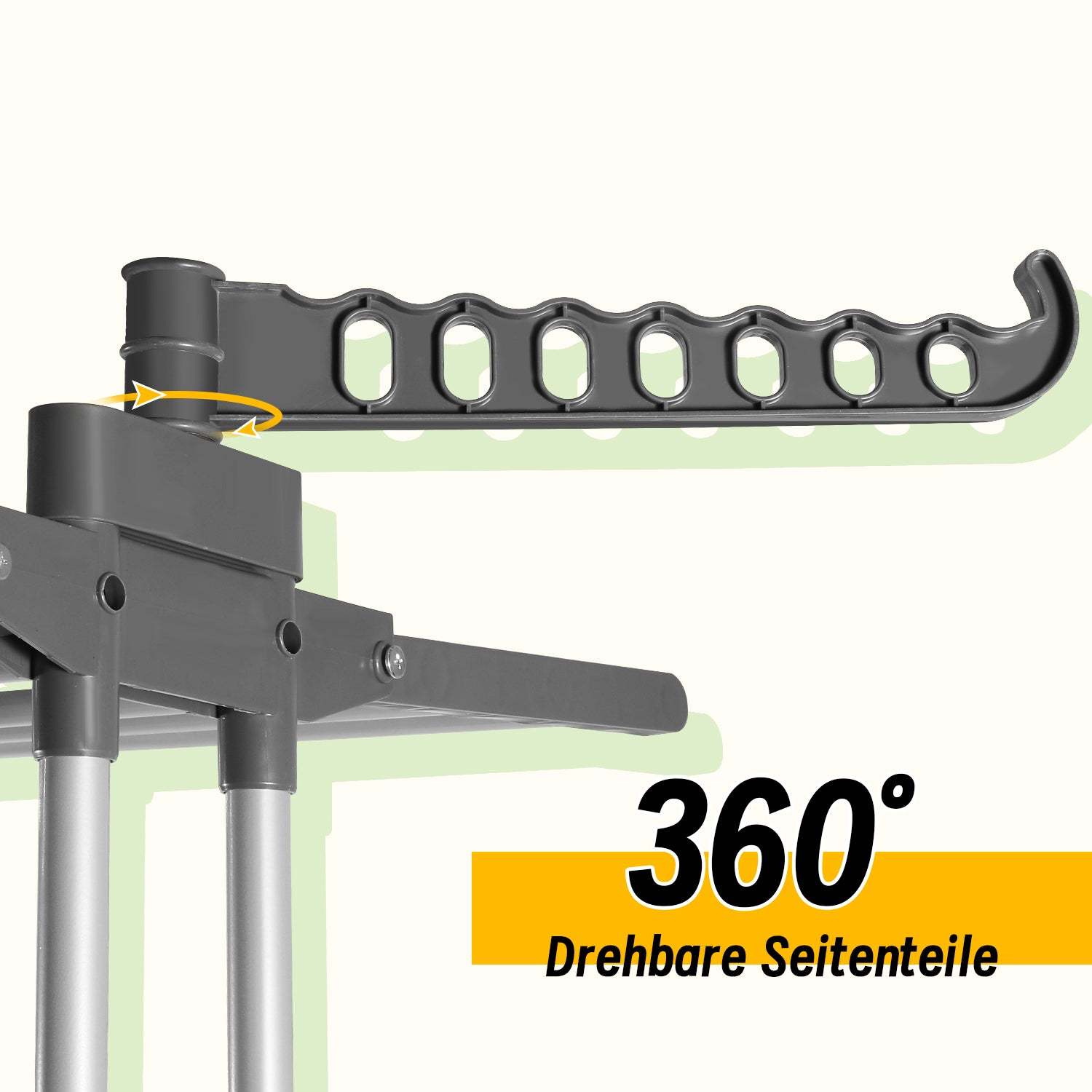 Clothes airer tower 4 levels with 2 folding wings