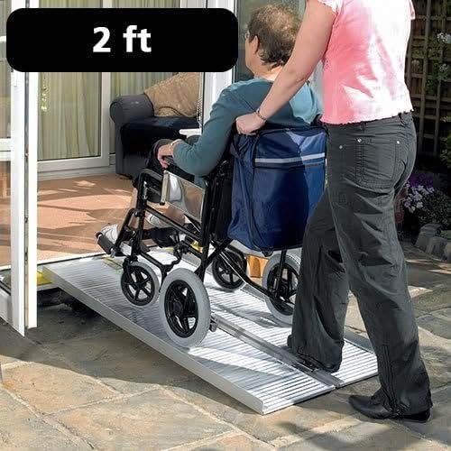 Access Suitcase Ramp, Designed for Both Scooter and Wheelchairs, Double Wide Track Offers Safety and Support, 610mm (2 ft.), Non-Slip Surface
