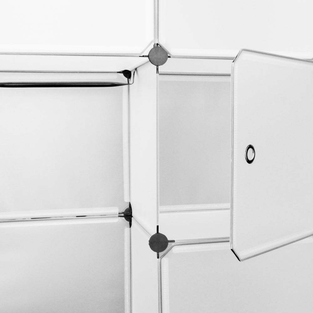 Shelving system wardrobe plug-in shelf with doors