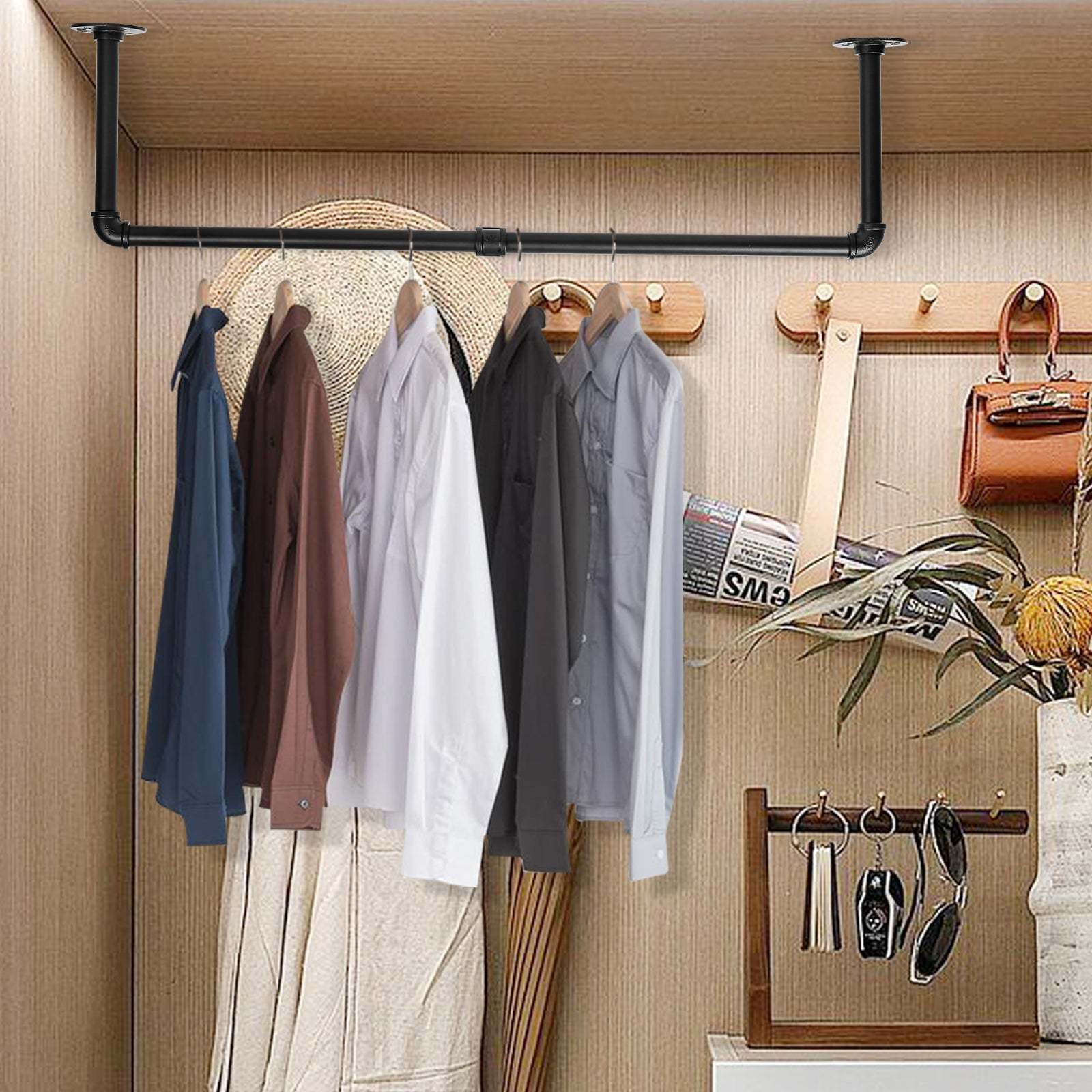 Wall mounted clothes rail 92cm