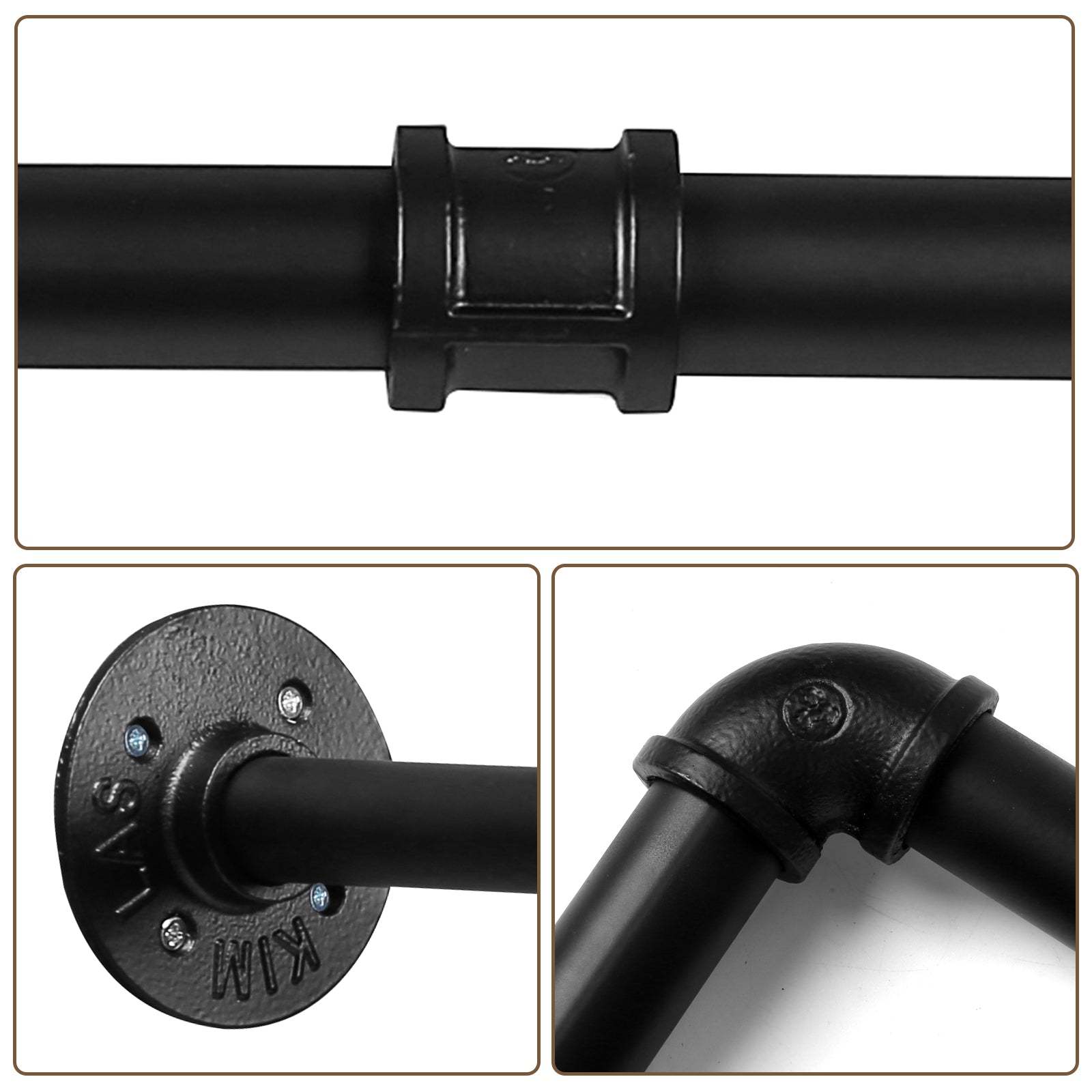 Wall mounted clothes rail 92cm