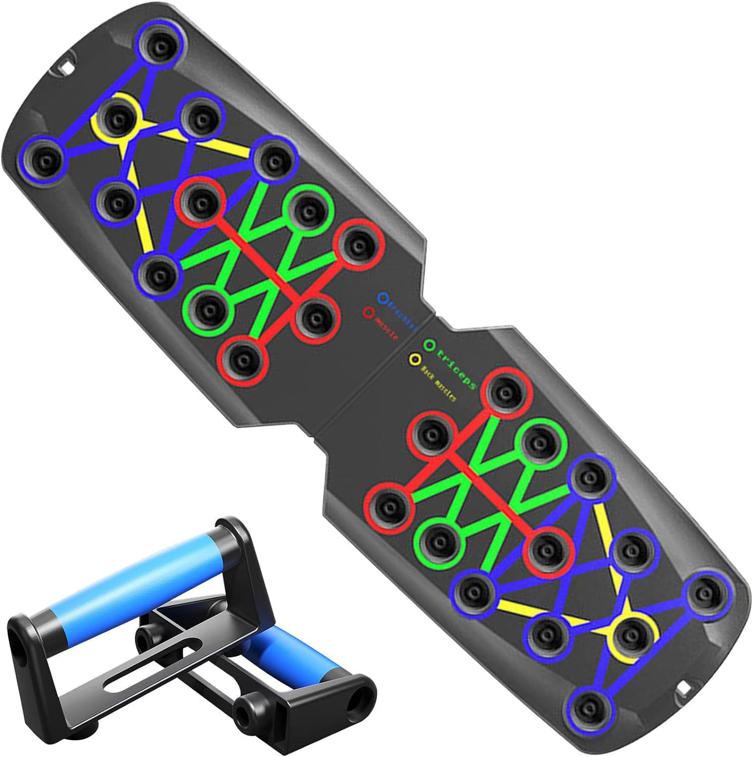 Push Up Board, Portable Multi-Function Detachable 14 in 1 Pushup Bar, Strength Training Pushup Stand with Handles for Men Women Workout Fitness Chest Muscle Exercise Professional Equipment