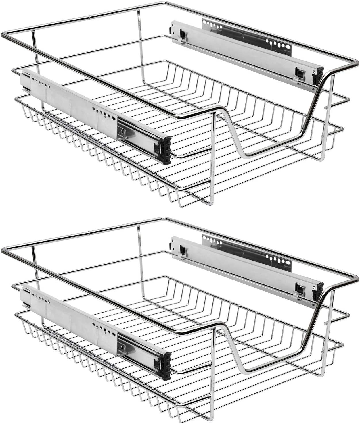 Kitchen drawer telescopic drawer metal 2 pieces