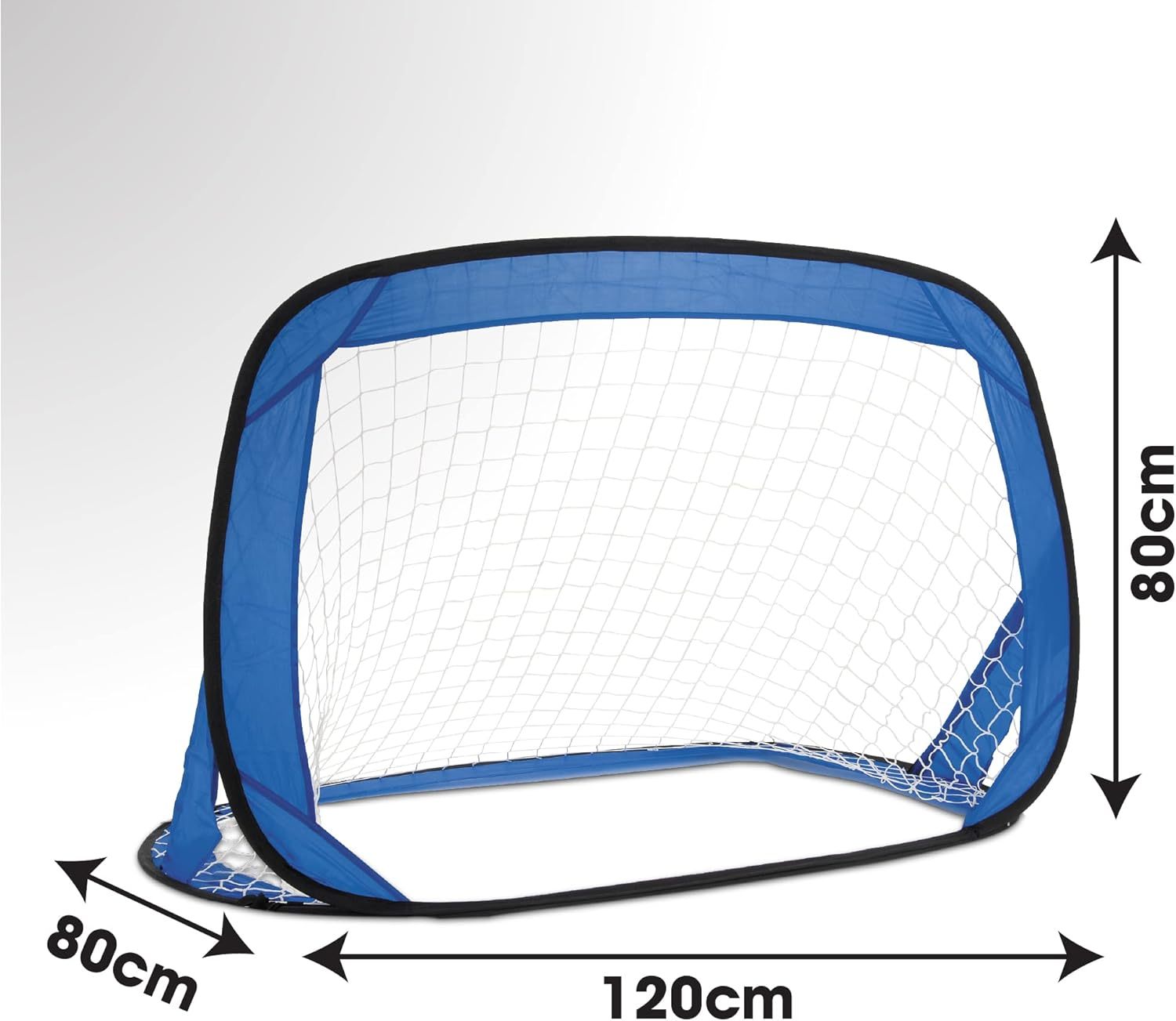 Goaline Pop up Goals | Set of 2 Foldable Goals for Kids Football Training with Carry Bag Outdoor & Indoor Use, Blue