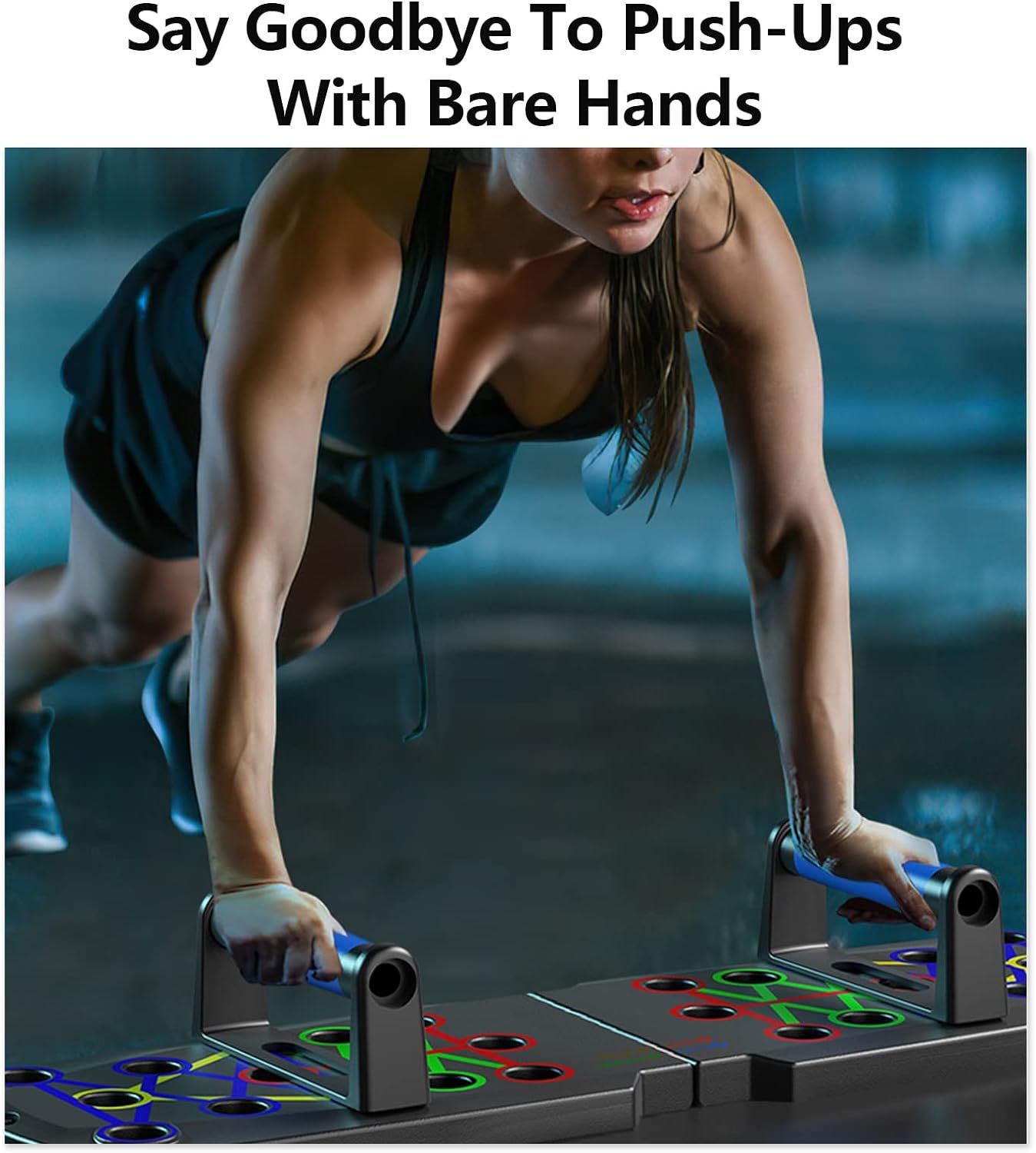 Push Up Board, Portable Multi-Function Detachable 14 in 1 Pushup Bar, Strength Training Pushup Stand with Handles for Men Women Workout Fitness Chest Muscle Exercise Professional Equipment