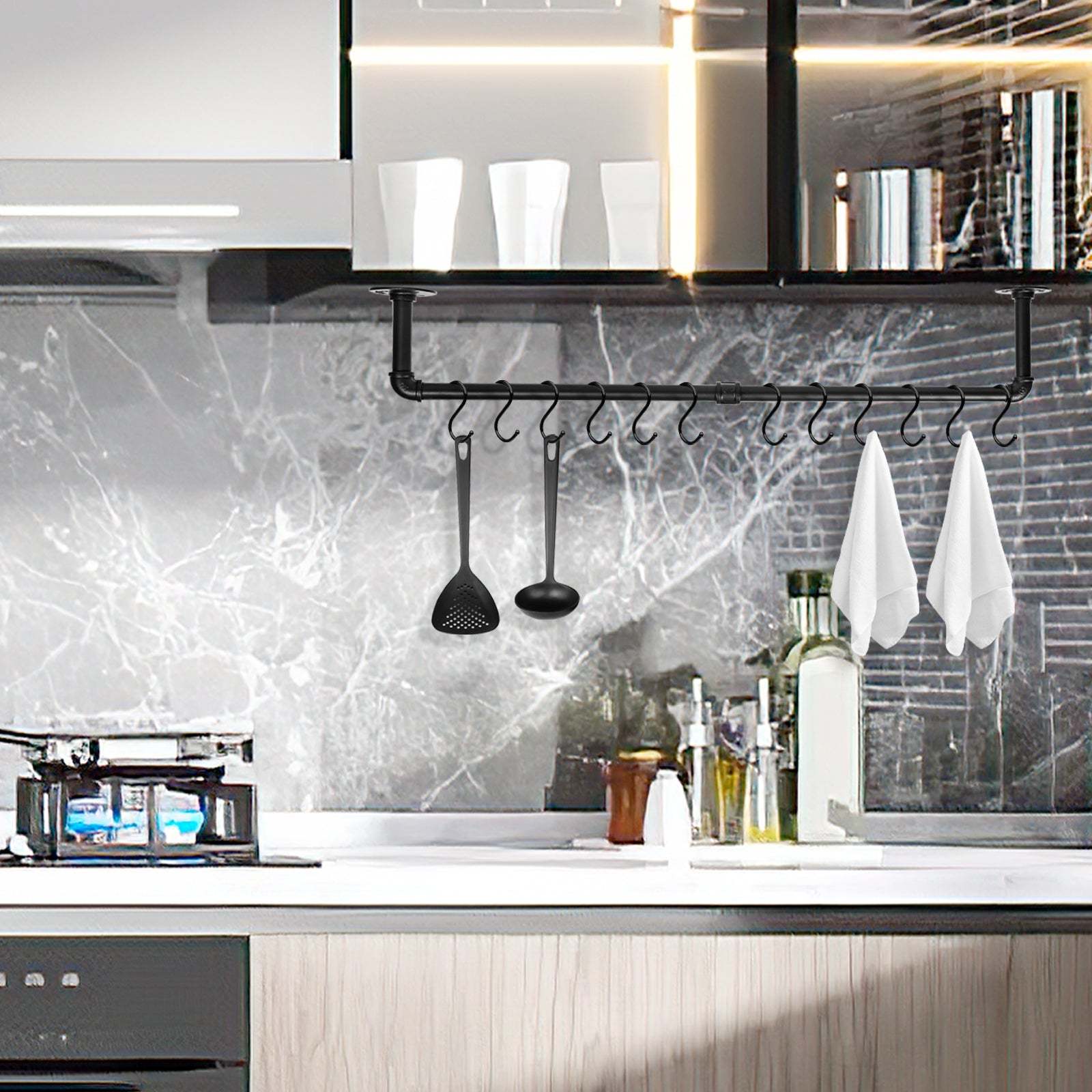 Wall mounted clothes rail 92cm