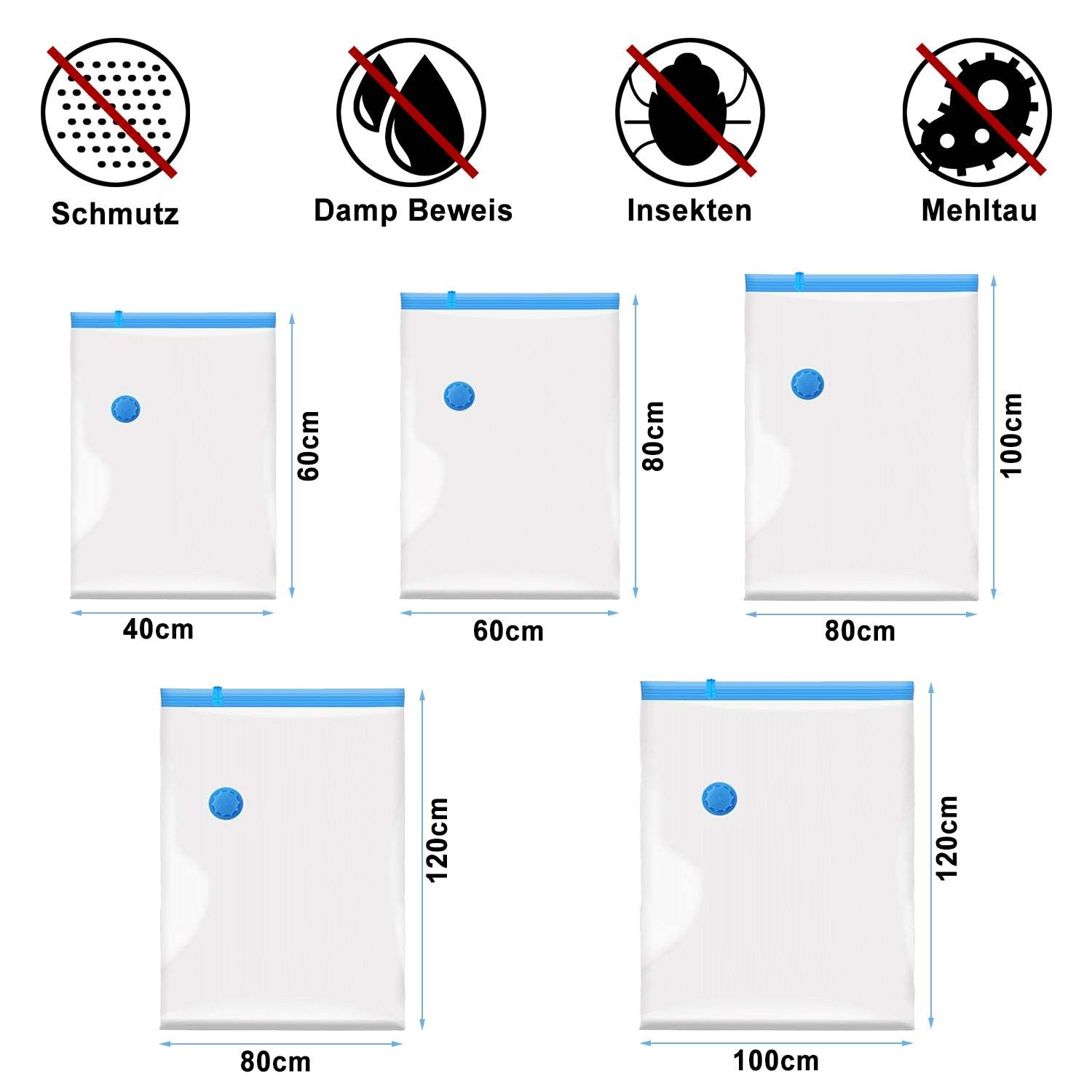 5x storage bags vacuum bags