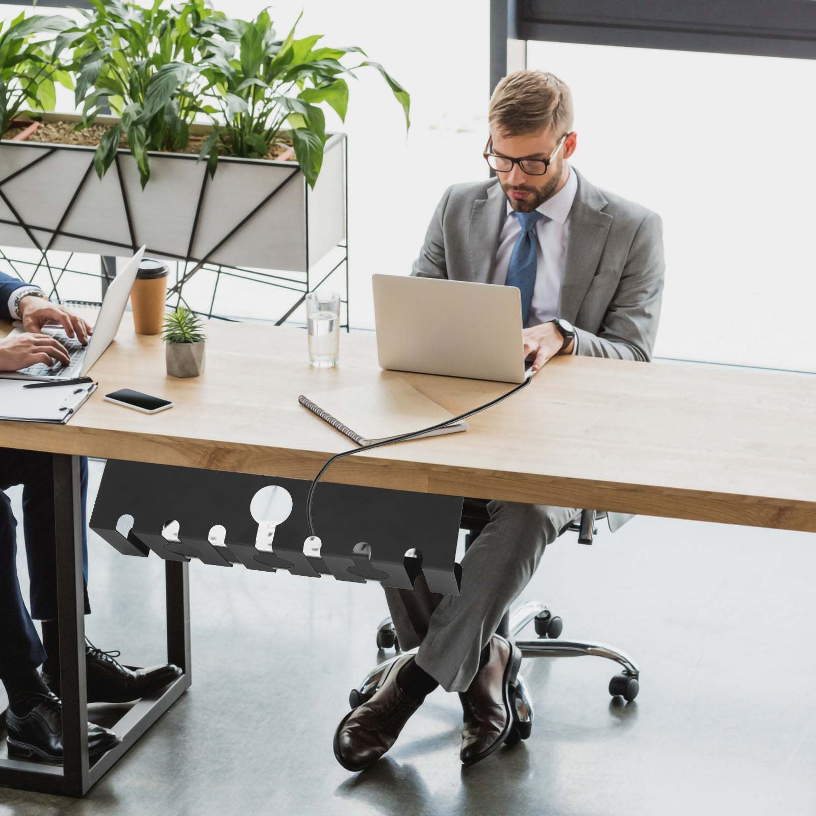 Cable holder desk cable pipe organizer