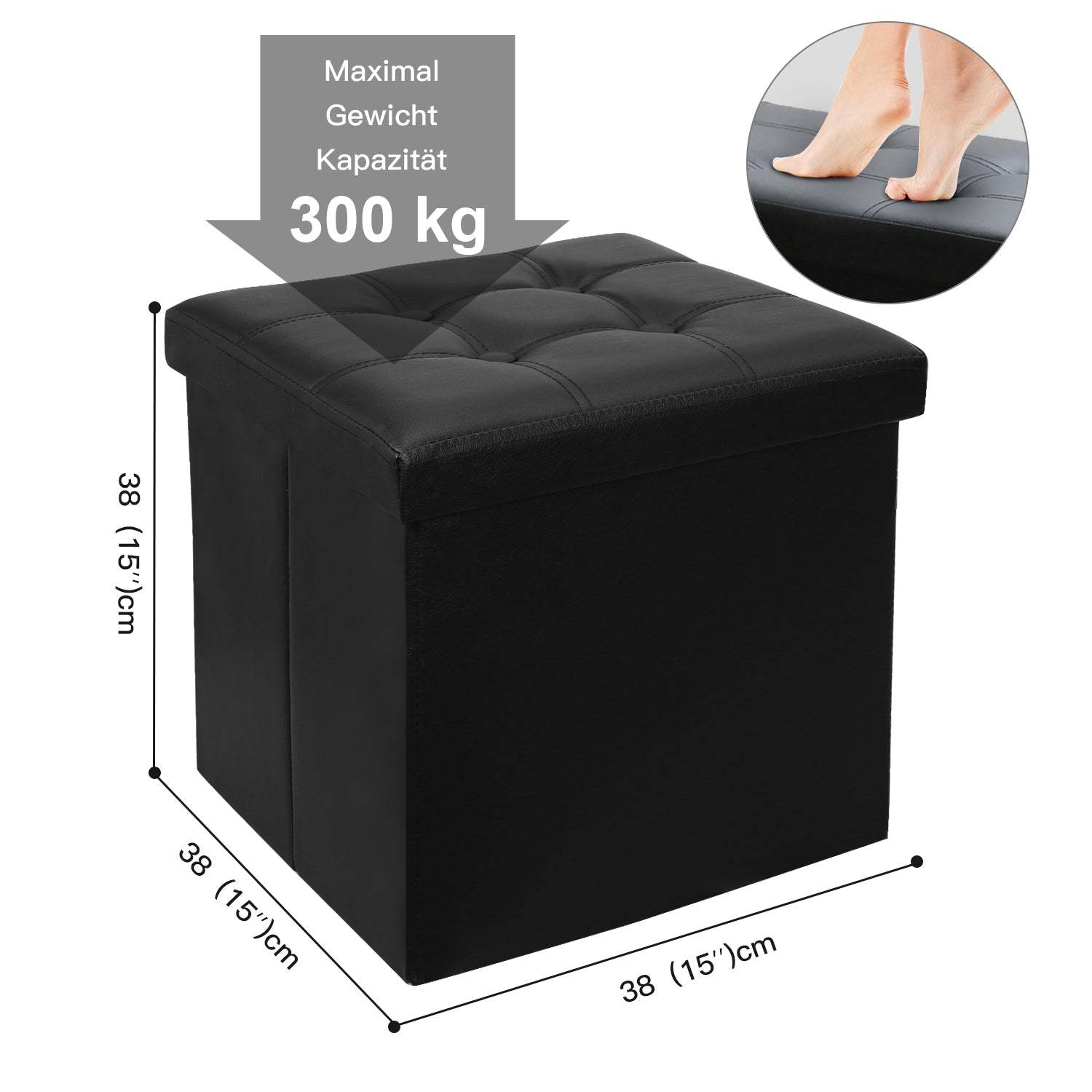 Bench with storage stool