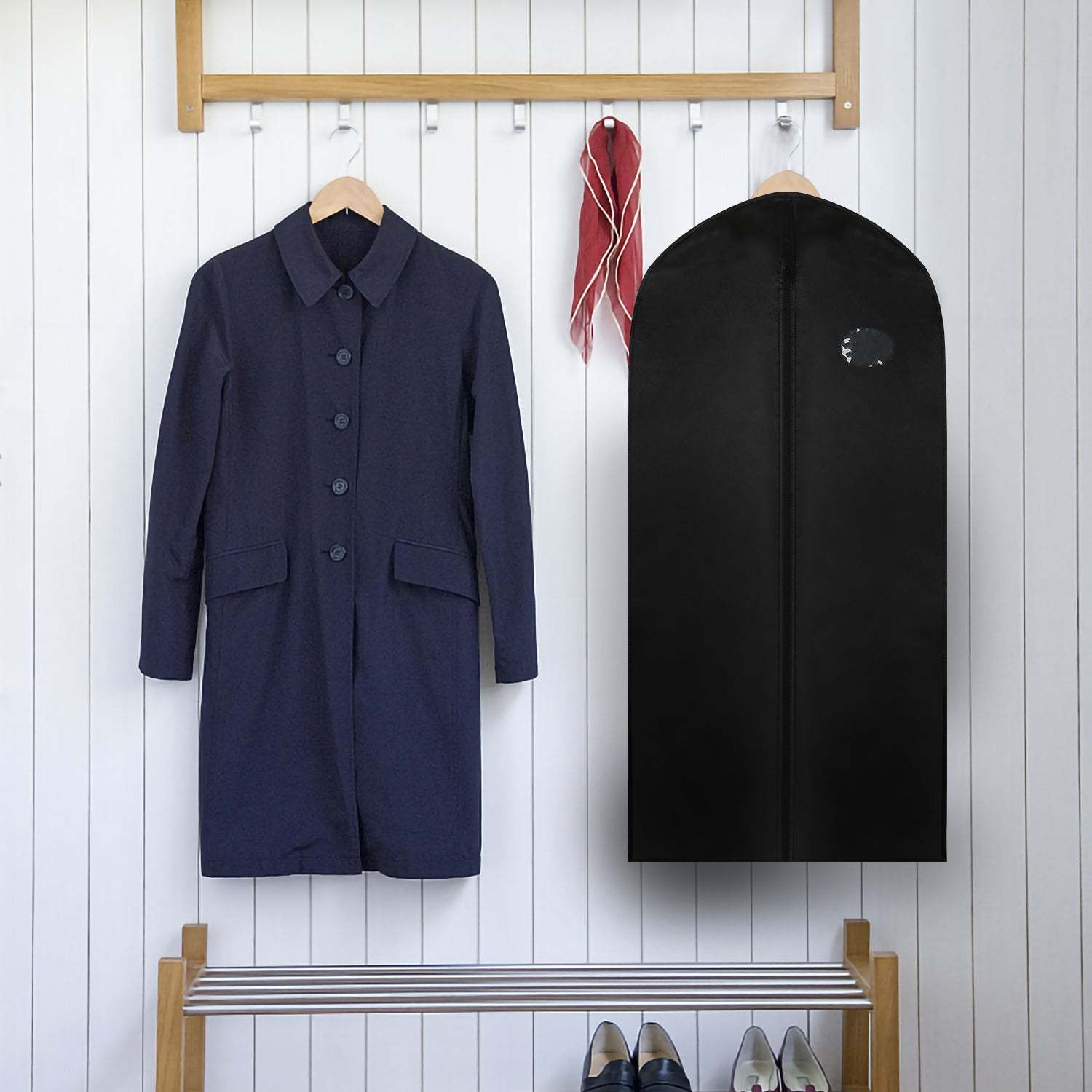 Pack of 2 garment bags suit moth protection