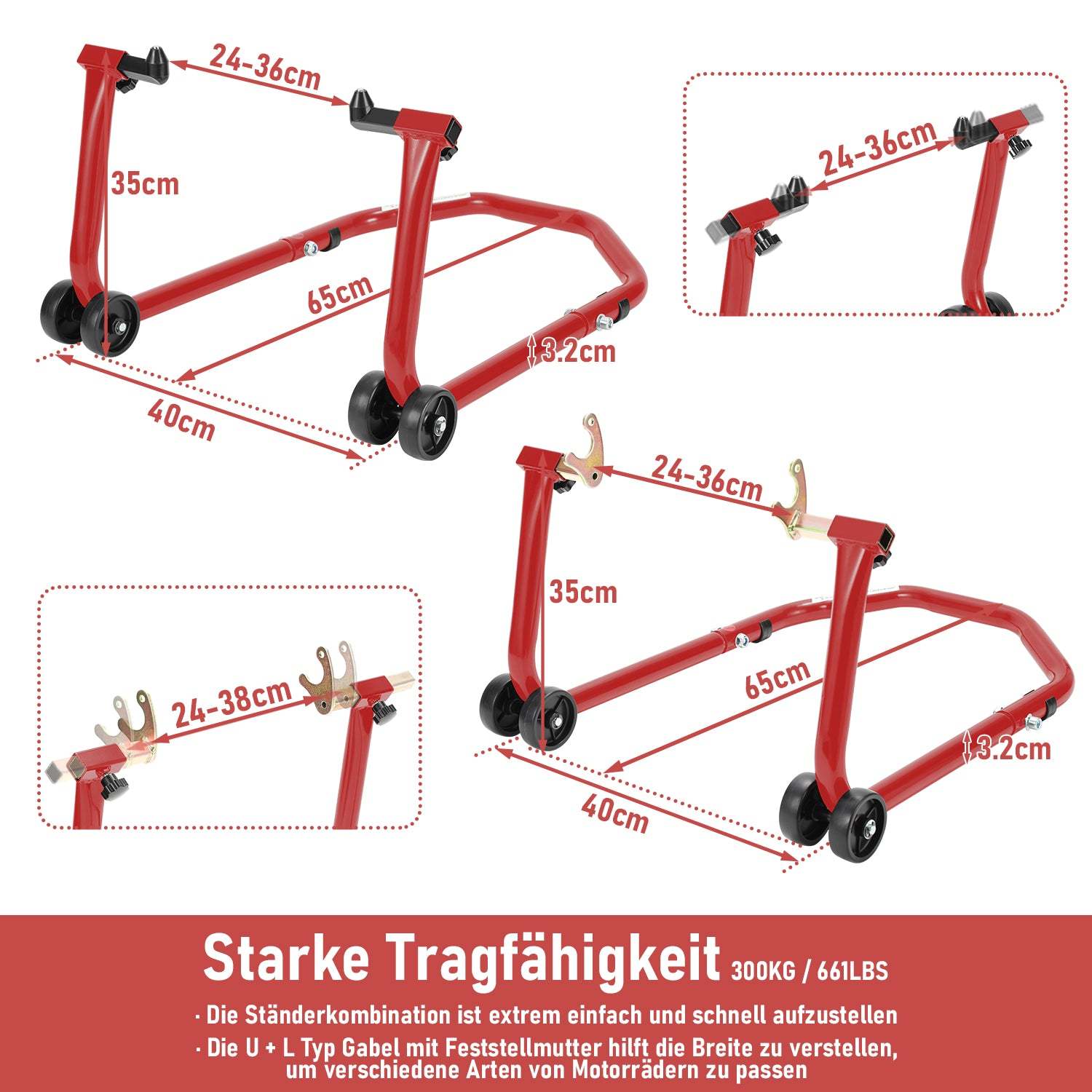 Motorcycle stand motorcycle jack front/rear