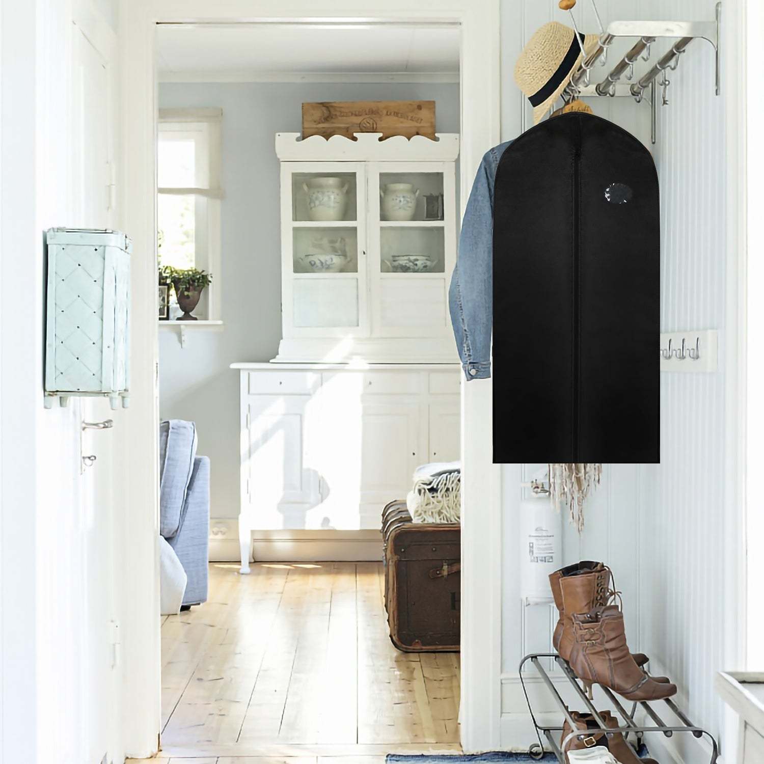 Pack of 2 garment bags suit moth protection