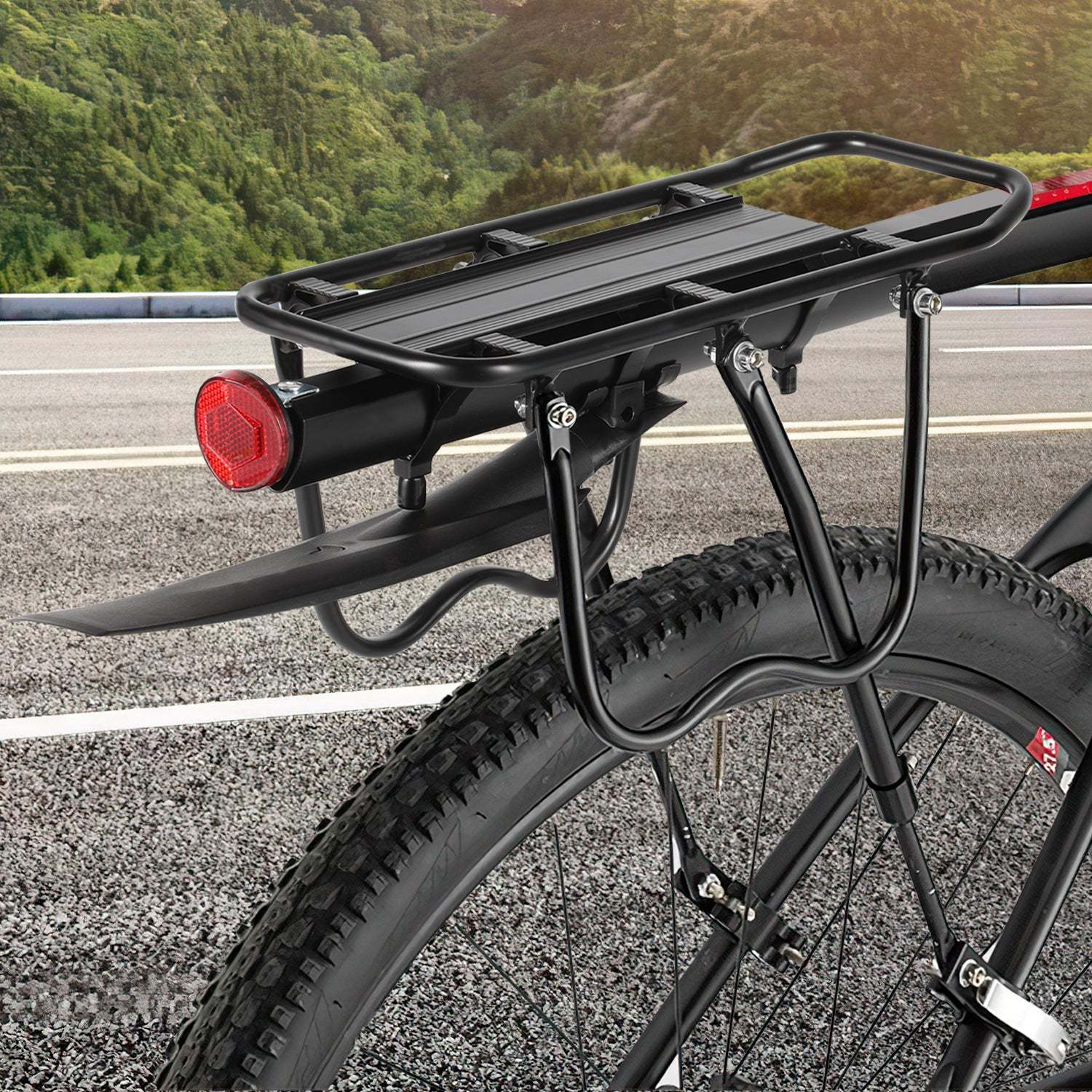 Bicycle luggage rack universal for 24-29 inches