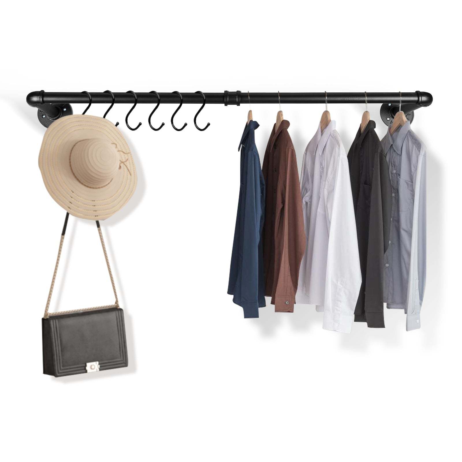 Wall mounted clothes rail 92cm