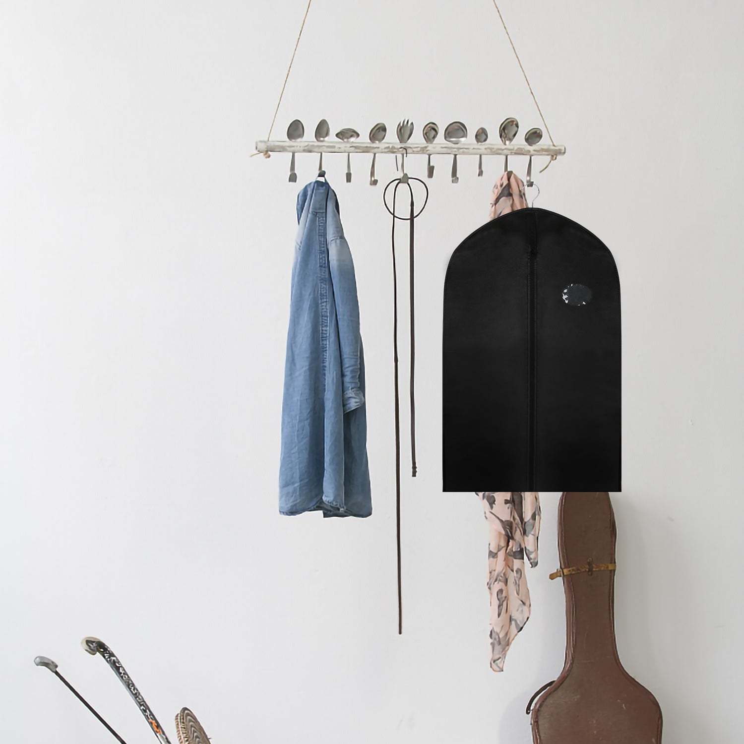 Pack of 5 suit garment bags including shoe bags