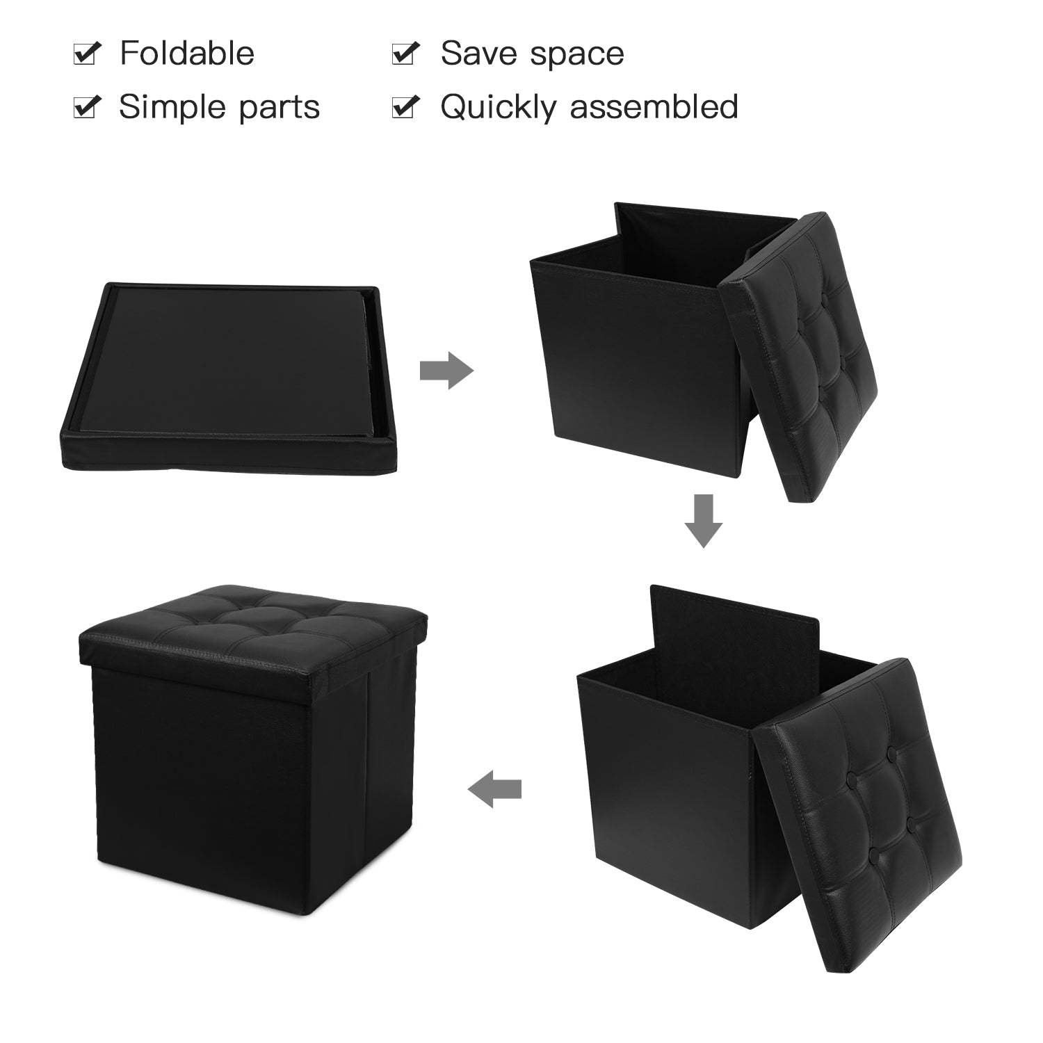 Bench with storage stool