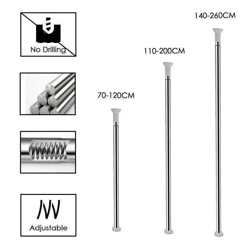 Telescopic shower rod 70-260cm