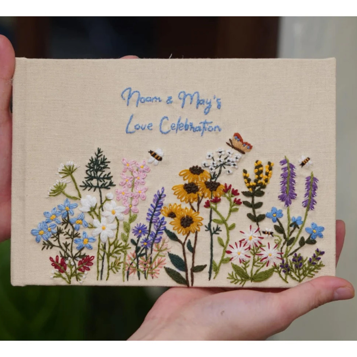 Custom Hand Embroidered Notebook