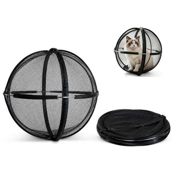 Portable Outdoor Cat Enclosure 27" Mesh Ball Cat Cage