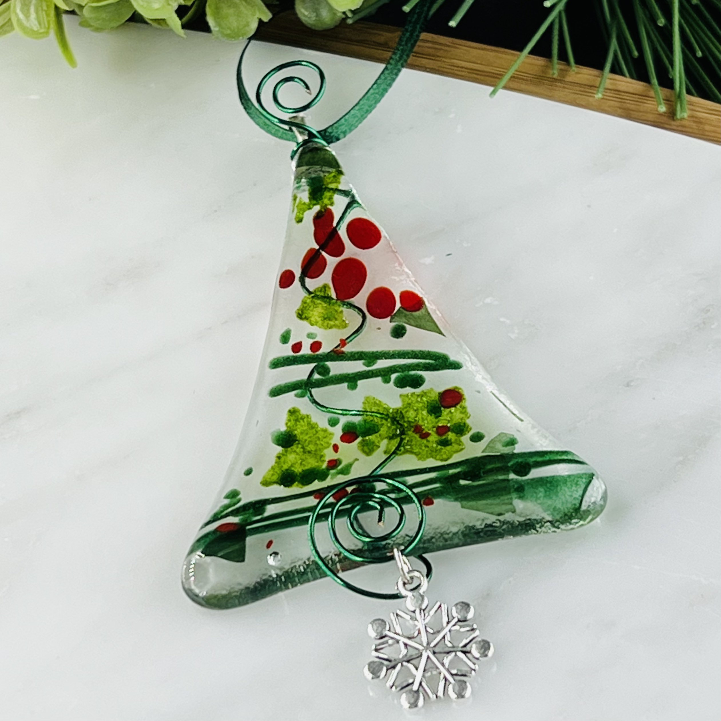 NEW! Fused Glass Christmas Ornament