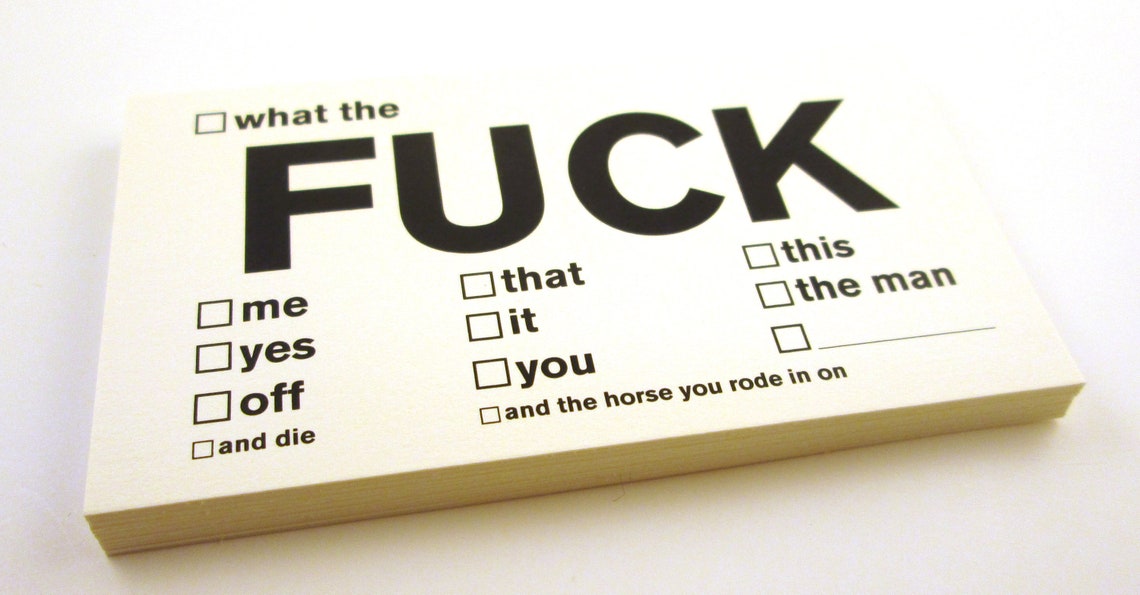 F Bomb Curse Cards, Set of 25