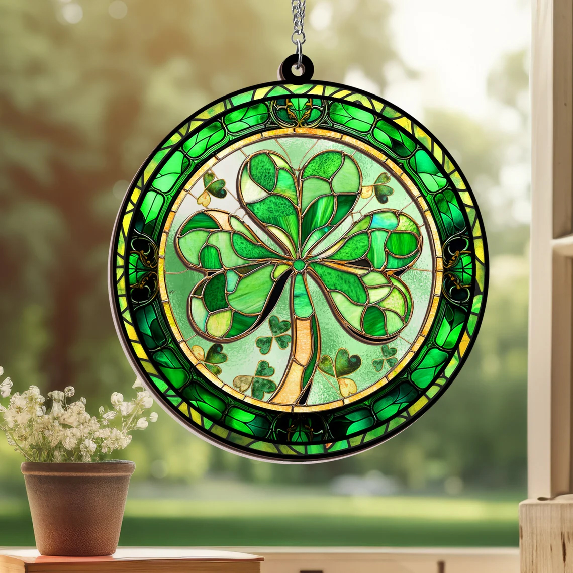 Shamrock Suncatcher St. Patrick's Day Decoration