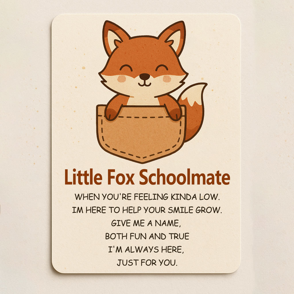 Little Fox Schoolmate / First Day of School Gift