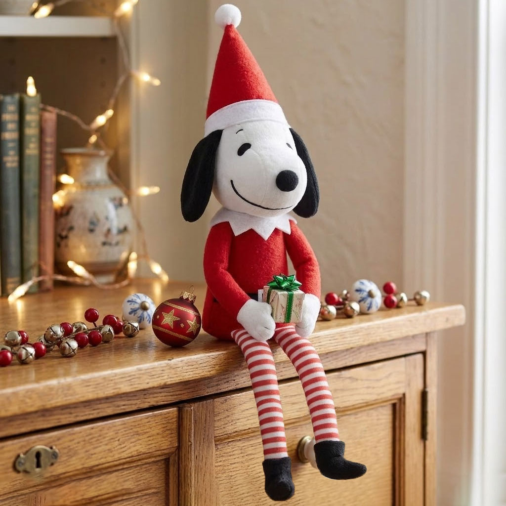 Holiday Beagle Shelf Sitter Plush