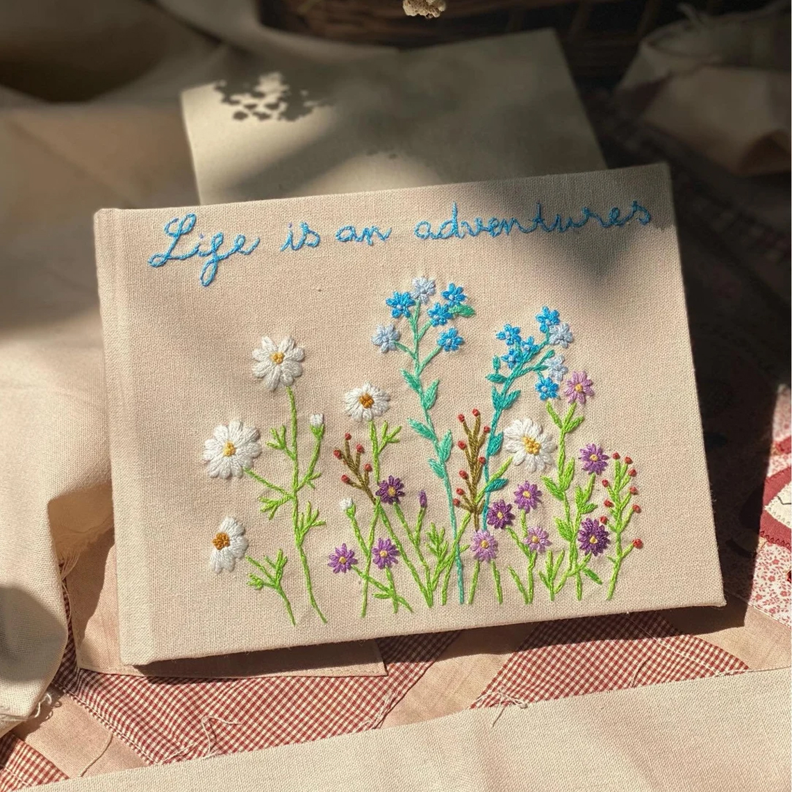 Custom Hand Embroidered Notebook