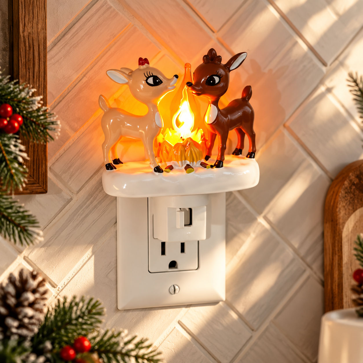 Cute Deer Night Light Plug In