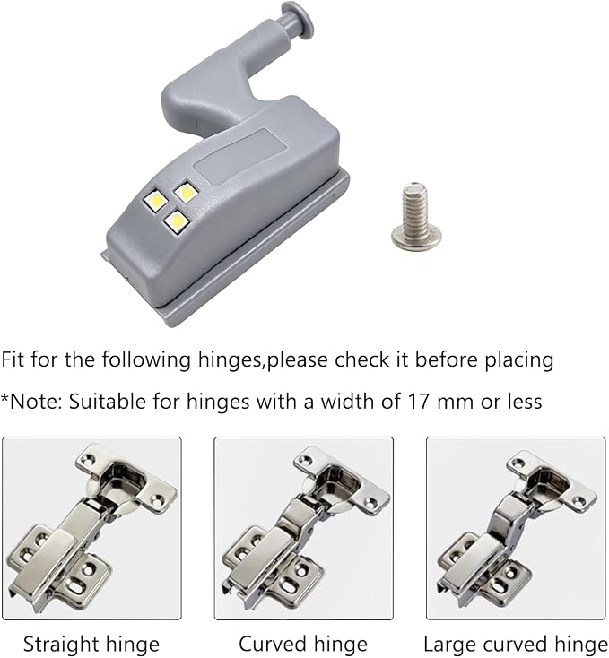 LED Cabinet Hinge Lights – Automatic Door-Activated Cabinet Lighting