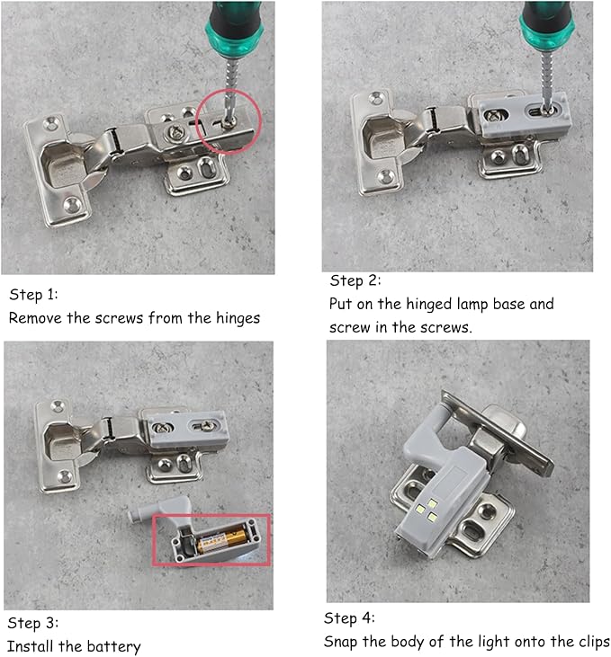 LED Cabinet Hinge Lights – Automatic Door-Activated Cabinet Lighting