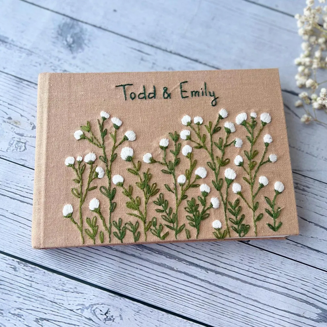 Custom Hand Embroidered Notebook