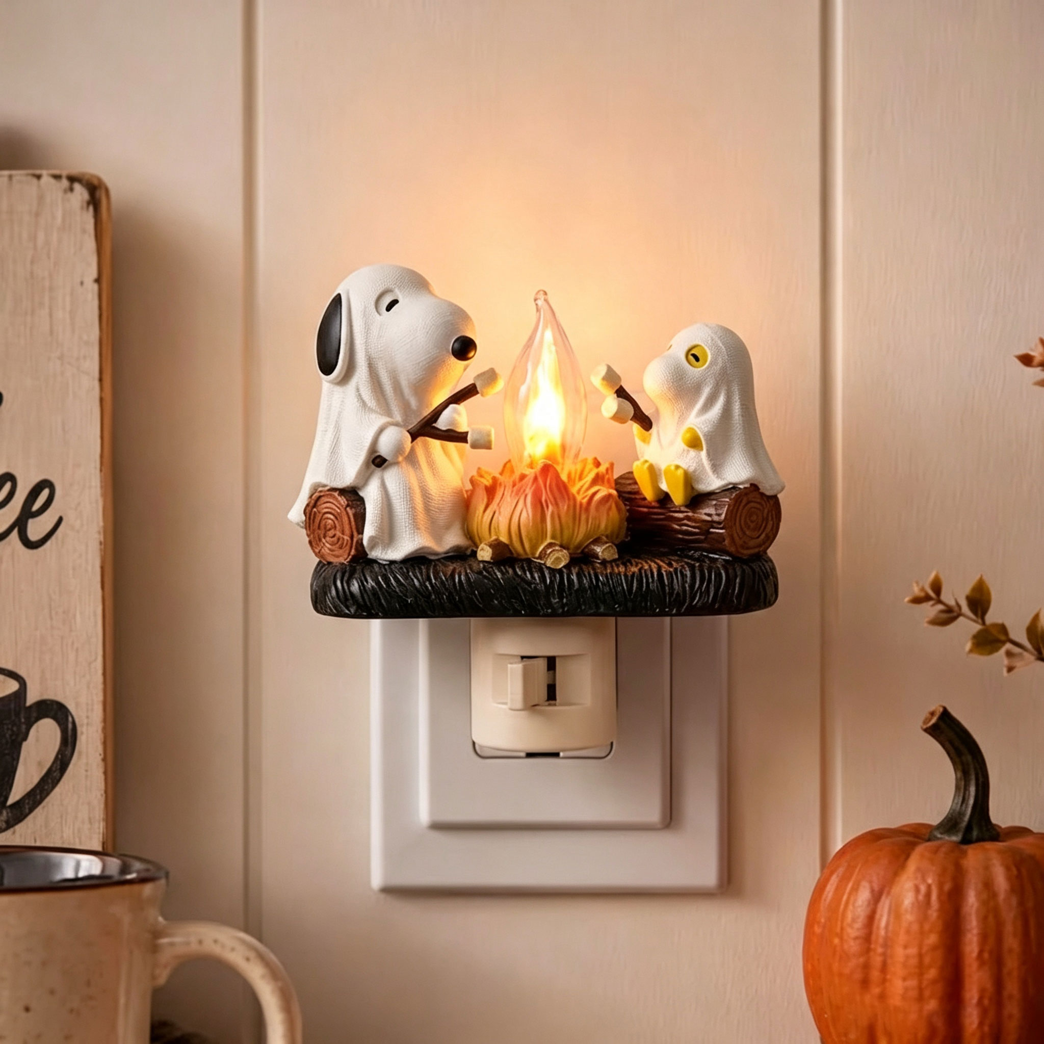 Cute Ghost Campfire Night Light