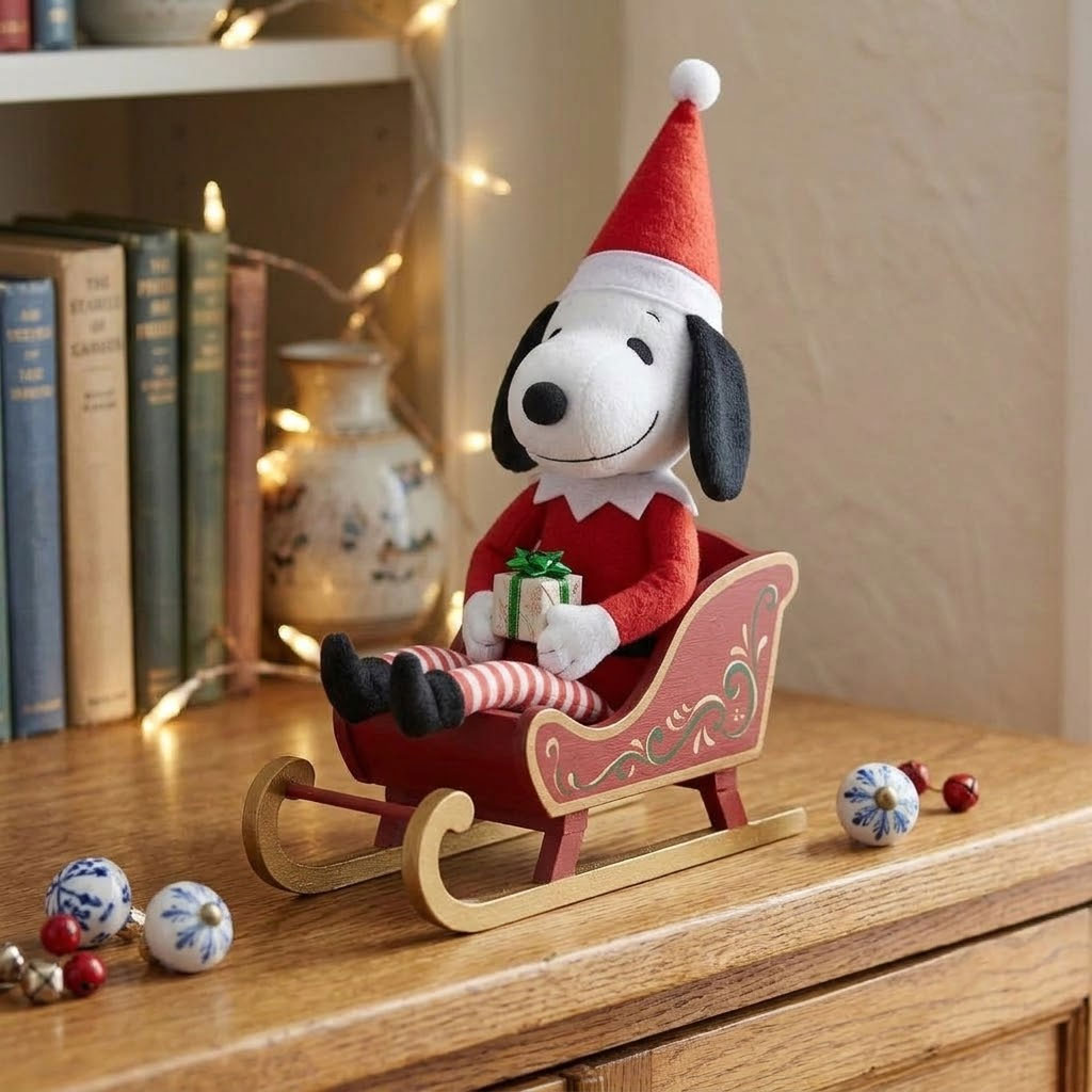 Holiday Beagle Shelf Sitter Plush