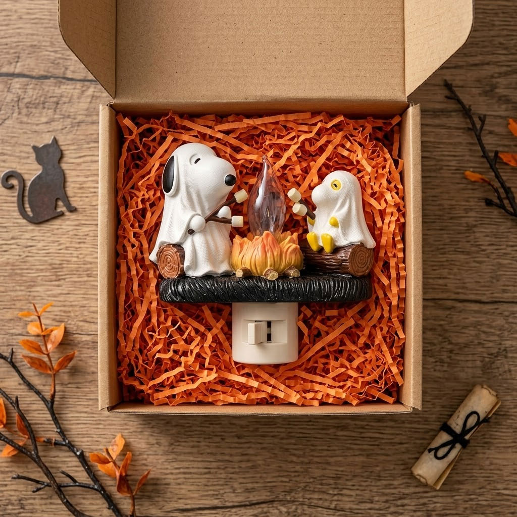 Cute Ghost Campfire Night Light
