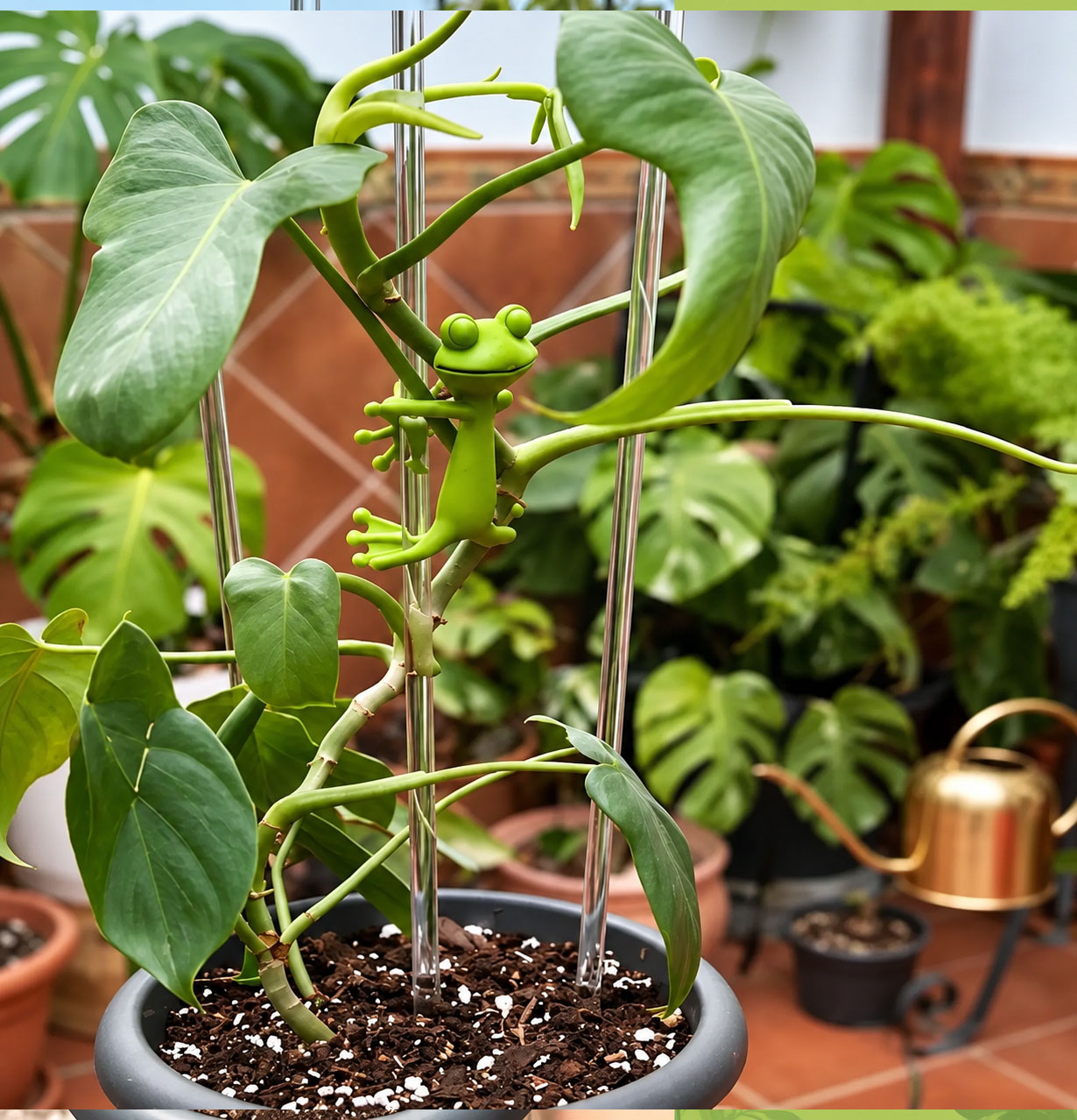 Bendy Frog Plant Support Clips| Cute Adjustable Frog Vine Holders